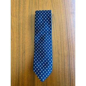 Burt Pulitzer for Career Shop Rich's Navy Blue Floral Medallion Silk Blend Tie